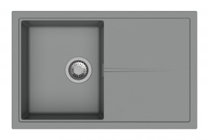 StrongSinks S3 Dřez granit Labe 780 780x500mm s odkapem šedá