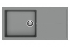 StrongSinks S3 Dřez granit Labe 1000 1000x500mm s odkapem šedá