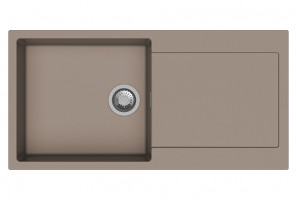 StrongSinks S3 Dřez granit Zala 1000 1000x500mm s odkapem béžová
