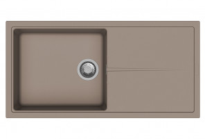 StrongSinks S3 Dřez granit Labe 1000 1000x500mm s odkapem béžová