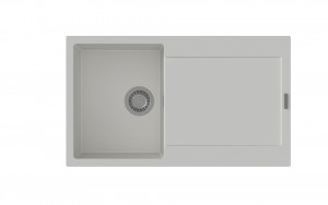 StrongSinks S3 Dřez granit Zala 860 860x500mm s odkapem bílá
