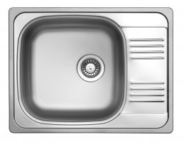 StrongSinks S1 Dřez Odra 652x503mm s odkapem, horní montáž, leštěná nerez