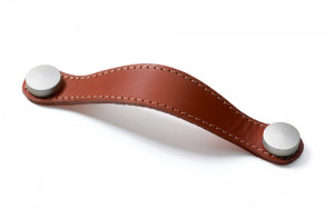 HETTICH 9113645 Úchytka Gela 128 světle hnědá kůže