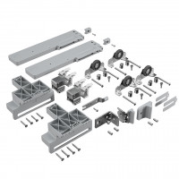 HETTICH 9323131 TopLine 1 posuvné dveře sada pro 2 křídla s tlumením 50 kg