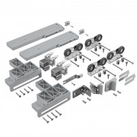 HETTICH 9323130 TopLine 1 posuvné dveře sada pro 2 křídla s tlumením 75 kg