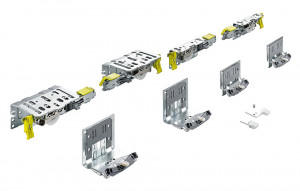 HETTICH 9275740 TopLine XL posuvné dveře sada pro 2 křídla,17mm,40-50mm/100kg
