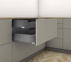 K-BLUM Merivobox, zásuvka K 300mm/40kg, tmavě šedá OG, vnitřní