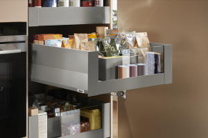 K-BLUM Merivobox, zásuvka E boxcap 500mm/70kg, světle šedá IG, vnitřní, sklo
