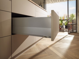K-BLUM Merivobox, zásuvka E boxcap 600mm/40kg, světle šedá IG, vrut