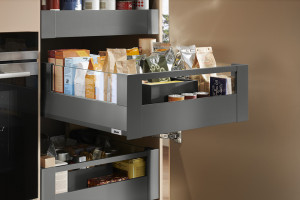 K-BLUM Merivobox, zásuvka E boxcover 450mm/40kg, tmavě šedá OG, vnitřní, reling