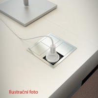 VersaHit Dual elektrická zásuvka 2x230V Francouzská, bílá RAL9003