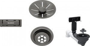 BLANCO 207424 Příslušenství odtoková sada 1x3,5 InFino Satin Dark Steel