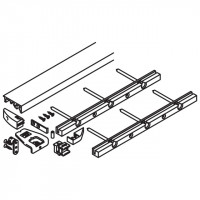 HAWA 25480 Folding Concepta 25 do pouzdra spodní profil 2000mm černá elox