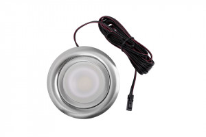 SAL LED bodovky 12V 2W nerez broušená teplá bílá