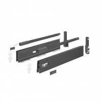 HETTICH 9307234 Atira flexi sada úplná 470/176 antracit, reling, čelní příchyt