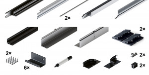 HAWA 31525 Folding Concepta III 20/25 do pouzdra sada vedení 4 křídla černá