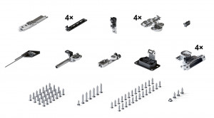 HAWA 31505 Folding Concepta III 25 Push do pouzdra základní sada 1900 - 2700mm