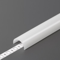 StrongLumio krycí lišta D k profilu Uni/Arc naklapávací půlkulatá, 2000mm mléčná