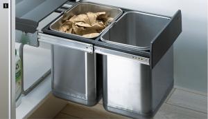 HETTICH 49473 Bin.it DUO II - 400 mm odpadkový koš černý