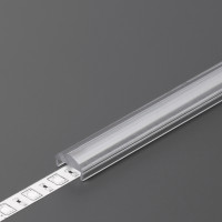 StrongLumio krycí lišta C k LED profilům čočka naklapávací, 2000mm transparentní
