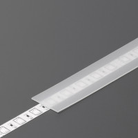 StrongLumio krycí lišta E k profilu Cabi naklapávací/násuvná, 2000mm průsvitná