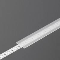 StrongLumio krycí lišta B k LED profilům násuvná, 2000mm průsvitná