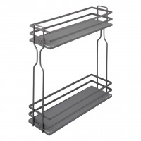 K-StrongWire dvojkoš 200 mm, šedý, Push kuličkový výsuv