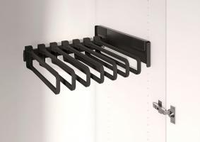 KES 238383 Conero boční výsuv na kalhoty, 475mm, 7 věšáků, černý