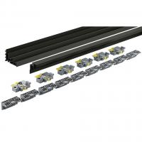 HETTICH 9336470 TopLine XL horní a spodní vedení s příchyty 4000mm černá elox
