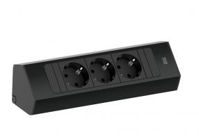 BACHMANN 932.100 Casia 2, 3x230V, černá RAL9005 schuko