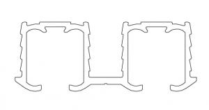 TERNO Living Top horní vedení dvojité 2652/A elox stříbrný 2,5m 30kg
