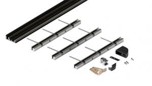 HAWA 52093 Folding Concepta III do pouzdra spodní profil pro 3 dveře černá elox