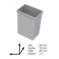 GOLLINUCCI Příslušenství náhradní koš pro Sistema 900 a Linea 580 1x7,5l šedá