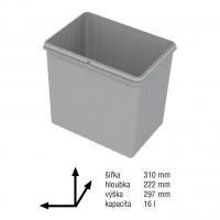 GOLLINUCCI Příslušenství náhradní koš pro Sistema 1x16l šedá