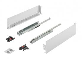 K-StrongMini zásuvka 121/270mm, tlumený plnovýsuv 30kg, bílá