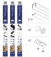 StrongLumio sada LED profil Baselyte-10 High 2m+příslušenství,černá elox