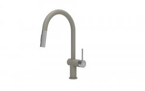 StrongSinks S3 Baterie Neris s vytahovací sprškou tvar U béžová,koncovka nerez