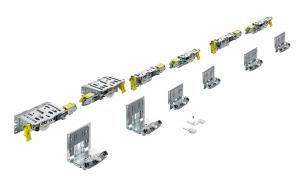 HETTICH 9275782 TopLine XL posuvné dveře sada pro 3 křídla,17mm,40-50mm/100kg
