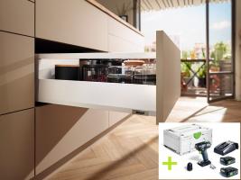 K-BLUM set Merivobox 500mm/40kg bílá SW-M vrut + FESTOOL TXS 12 2,5 Plus