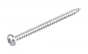 Vrut PZ 4x60mm půlkulatá hlava křížová zinek bílý