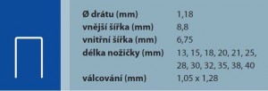 Spona 352/18mm typ 92 (H) zinek, 6000 ks