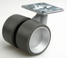 OGTM kolečko Formula 60mm hliník guma šedá