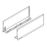 K-BLUM Legrabox, zásuvka C pure 600mm/70kg, Blumotion/TOB, nerez, vnitřní, sklo