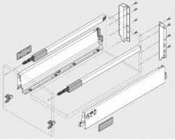 BLUM sada Antaro, zásuvka D 450mm/30kg, Blumotion/TOB, šedá