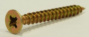 Vrut PZ 3x50 zápustná hlava zinek žlutý PZ1
