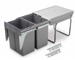 GOLLINUCCI Sorter Linea 290DM na dvířko 400mm 2x21l šedá