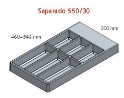 AGOFORM Příborník Separado 546x300x2,8 mm stříbrný