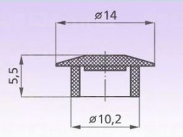 Krytka montážního otvoru průměr 10mm bílá