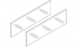BLUM ZE7S388G Legrabox, zásuvný prvek Free 500 mm