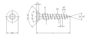 Vrut TX 5x100/60mm zápustná hlava zinek bílý částečný závit